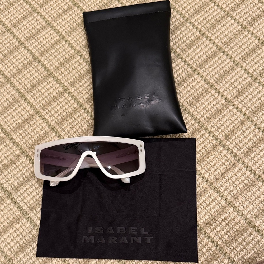 Isabel Marant White and Black Sunglasses